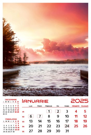 Calendar de perete 2025, Lacuri, Darcom