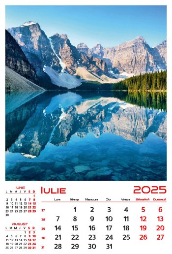 Calendar de perete 2025, Lacuri, Darcom