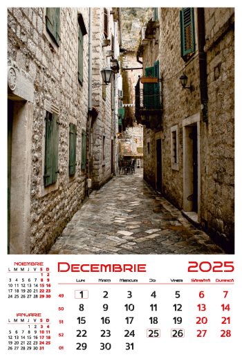 Calendar de perete 2025, Străzi, Darcom