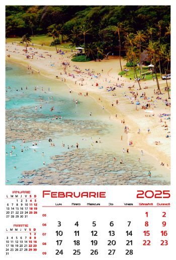 Calendar de perete 2025, Plaje, Darcom