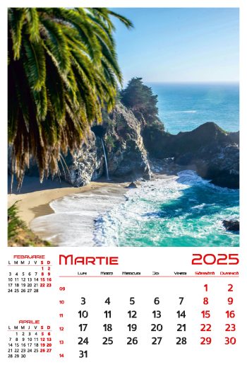 Calendar de perete 2025, Plaje, Darcom