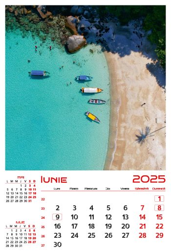 Calendar de perete 2025, Plaje, Darcom