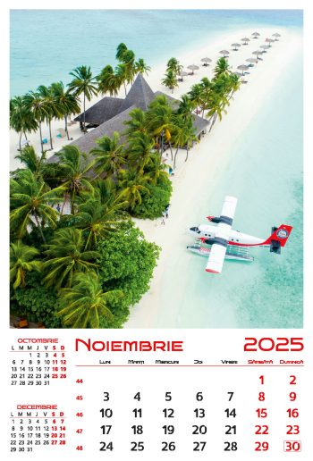 Calendar de perete 2025, Plaje, Darcom