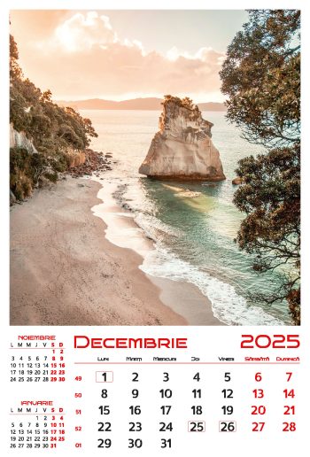 Calendar de perete 2025, Plaje, Darcom