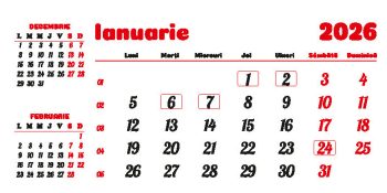 Calendar de birou 2026, Castele, Darcom