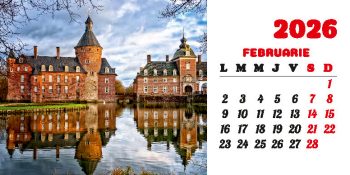 Calendar de birou 2026, Castele, Darcom