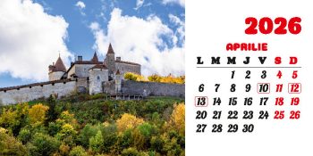 Calendar de birou 2026, Castele, Darcom