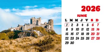 Calendar de birou 2026, Castele, Darcom