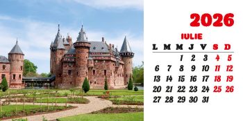Calendar de birou 2026, Castele, Darcom