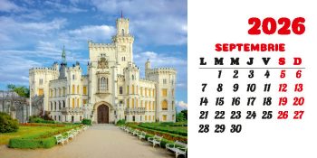 Calendar de birou 2026, Castele, Darcom