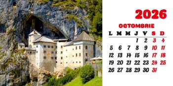 Calendar de birou 2026, Castele, Darcom