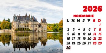 Calendar de birou 2026, Castele, Darcom