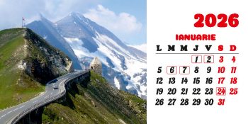 Calendar de birou 2026, Drumuri, Darcom