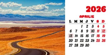 Calendar de birou 2026, Drumuri, Darcom
