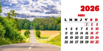 Calendar de birou 2026, Drumuri, Darcom