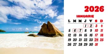 Calendar de birou 2026, Plaje, Darcom