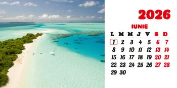 Calendar de birou 2026, Plaje, Darcom