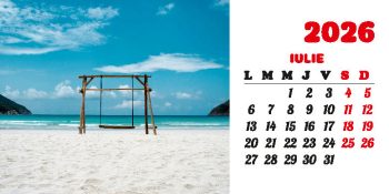 Calendar de birou 2026, Plaje, Darcom