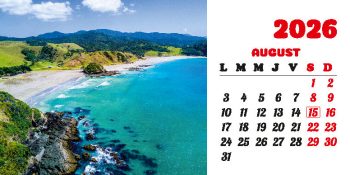 Calendar de birou 2026, Plaje, Darcom