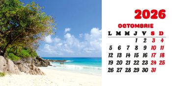 Calendar de birou 2026, Plaje, Darcom