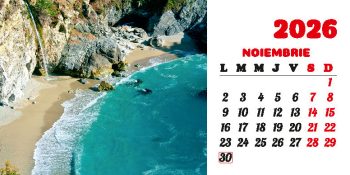 Calendar de birou 2026, Plaje, Darcom