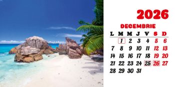 Calendar de birou 2026, Plaje, Darcom