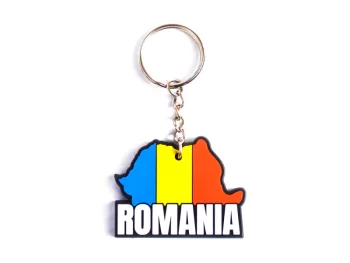 Breloc Harta României, suvenir, cauciuc, Arhi Design