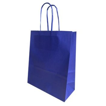 Pungă de hârtie, cu mânere răsucite, A3, 32 x 41 x 12 cm, 100 g/mp, Papiroti