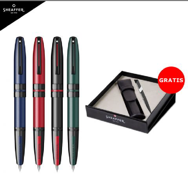 Set stilou Icon și casetă cadou cu etui piele, Sheaffer