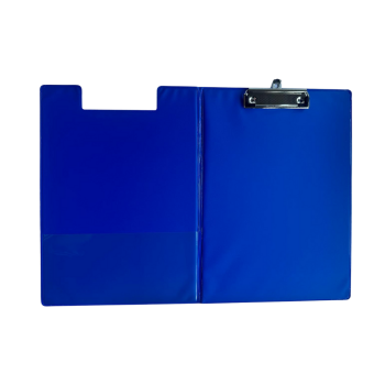 Clipboard dublu A4, plastifiat PP, albastru, Optima