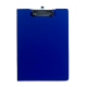 Clipboard dublu A4, plastifiat PP, albastru, Optima