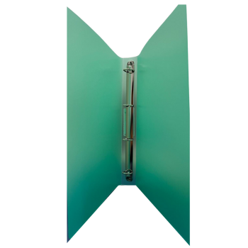 Caiet mecanic 4 inele, D 16 mm, coperți flexibile PP, verde transparent, Optima Flex