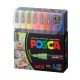 Marker UNI Posca PC-3M, varf rotund, 0.9-1.3 mm, set 16 culori, Posca