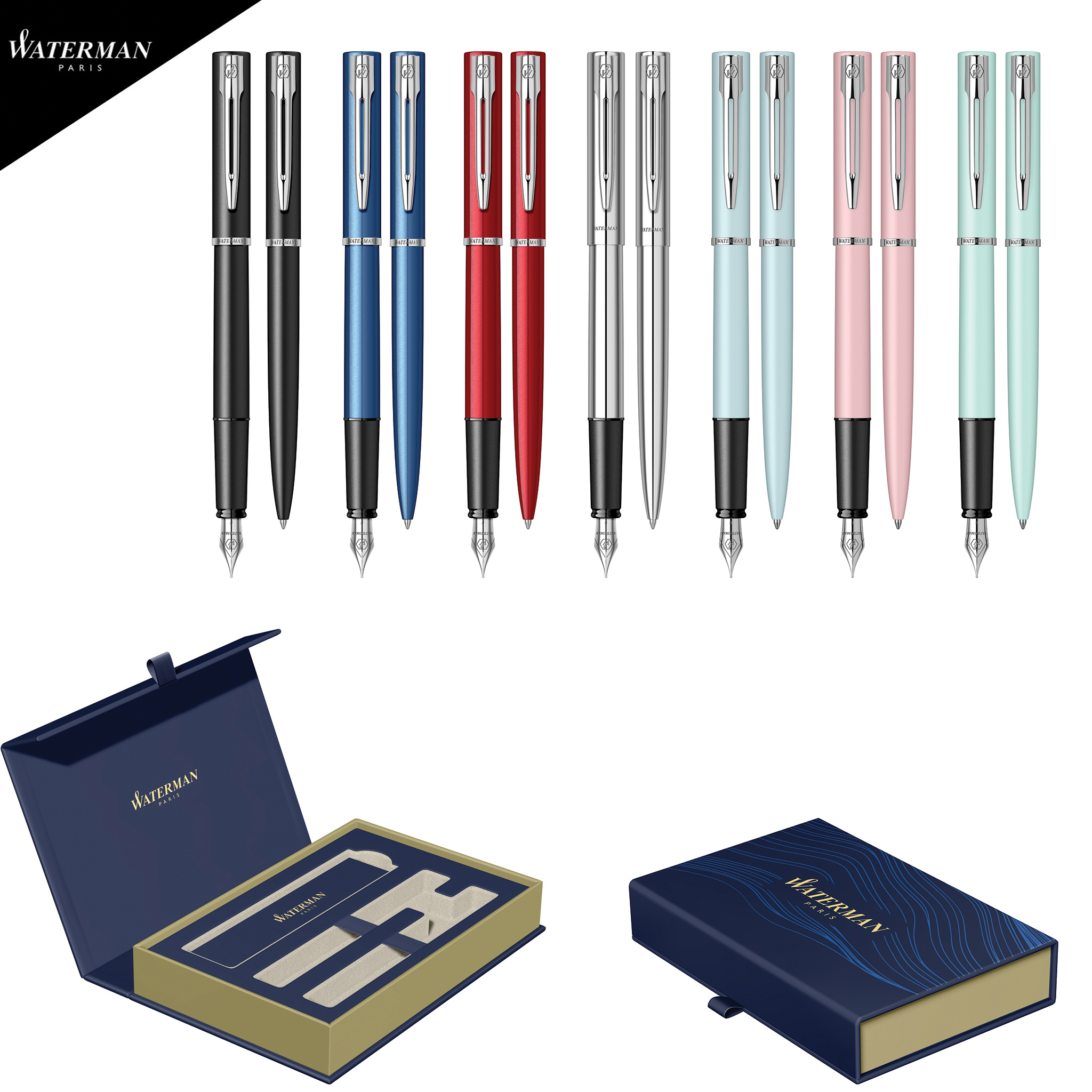 Set stilou+pix Allure+cutie dublă, Waterman