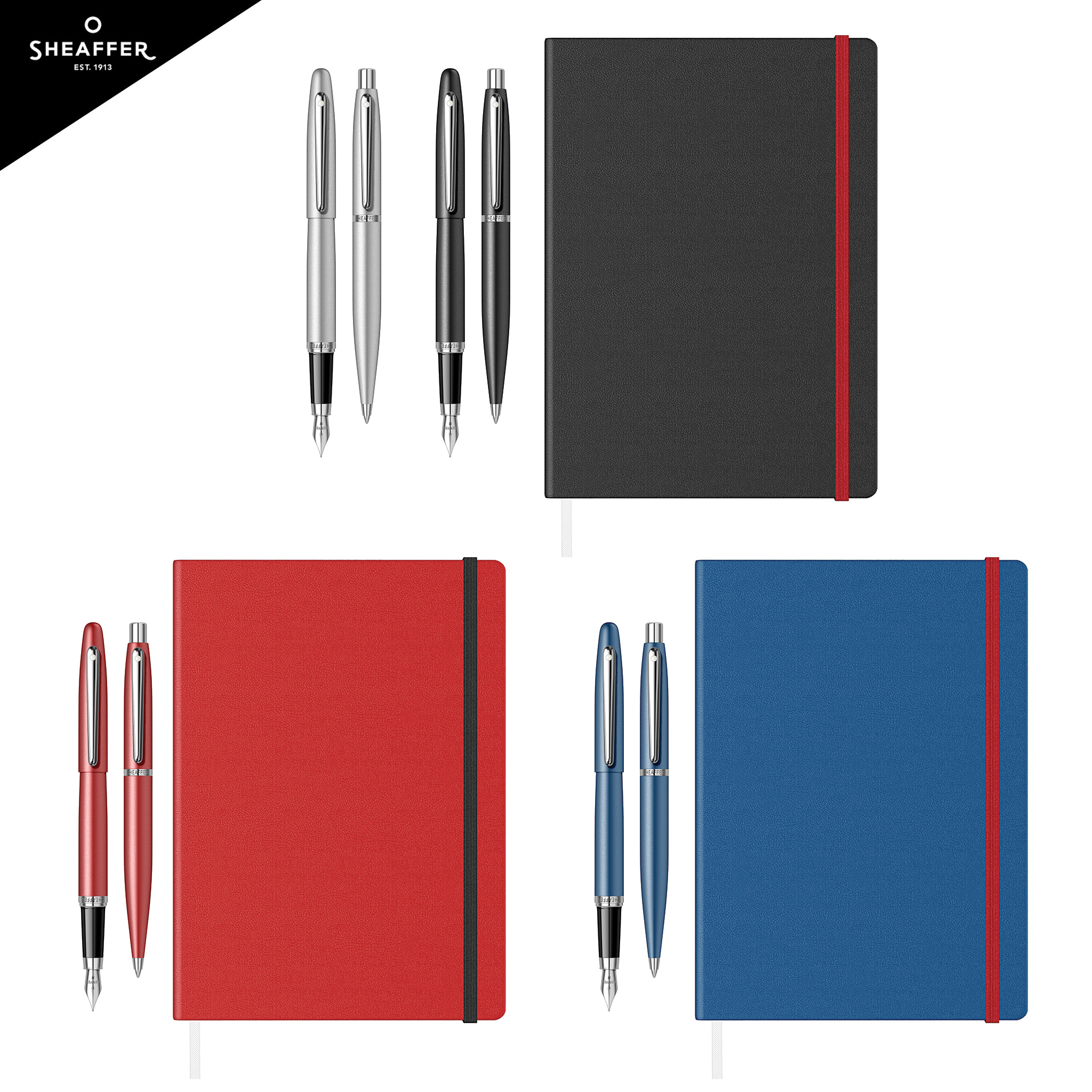 Set stilou+pix VFM + Notes A5 Velvet cu elastic asortat, Sheaffer Set stilou+pix VFM + Notes A5 Velvet cu elastic asortat, Sheaffer