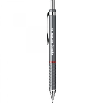 Creion mecanic 0.7 mm, model Tikky Retro, culoare gri metalic, Rotring