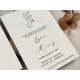 Invitație nuntă dreptunghiulară crem simplu 96934 Elite