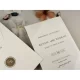 Invitație nuntă dreptunghiulară cu chenar linii, 96935 Elite
