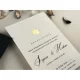 Invitație nuntă dreptunghiulară cu frunză aurie, 96943 Elite