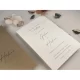 Invitație nuntă dreptunghiulară cu trandafir auriu 13325 Elite