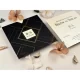 Invitație nuntă elegantă pătrată plic negru/auriu 85851 Elite