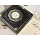 Invitație nuntă elegantă pătrată plic negru/auriu 85865 Elite
