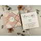 Invitație nuntă elegantă pătrată plic roz/auriu 85860 Elite