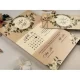 Invitație nuntă imprimeu floral, pliată fără plic 85864 Elite