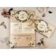 Invitație nuntă imprimeu floral, pliată fără plic 85864 Elite
