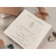 Invitație nuntă pătrată cu imprimeu floare 13323 Elite