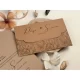 Invitație nuntă pliată fără plic, maro floral, 85852 Elite