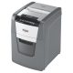 Distrugător documente automat REXEL Optimum 100M, P5, micro-cut, 100 coli, cos 34 l, negru-gri