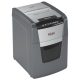 Distrugător documente automat REXEL Optimum 100M, P5, micro-cut, 100 coli, cos 34 l, negru-gri