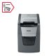 Distrugător documente automat REXEL Optimum 100M, P5, micro-cut, 100 coli, cos 34 l, negru-gri